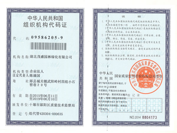 組織機構(gòu)代碼證